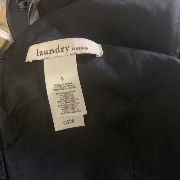 Laundry By Design Black Pleated V-Neck Dress - Picture 8 of 8